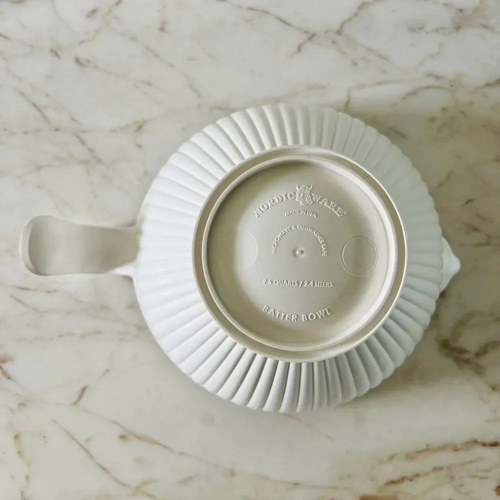 NORDIC WARE White Better Batter Bowl, 10 Cups